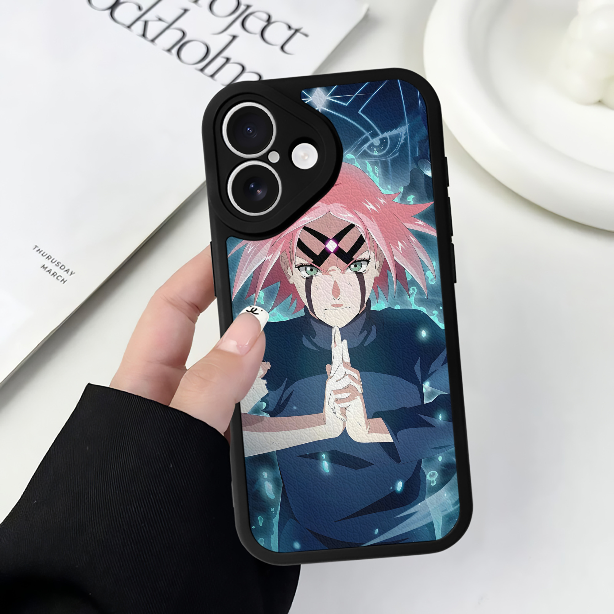 （画像用） NARUTO -ナルト- NARUTO -ナルト- 疾風伝 【iPhone 16シリーズ対応】シリコンスマホケース（レザー調） 材質：シリコン